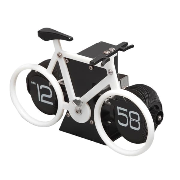 European Cycle Shaped Page Turning Clock Home Simple Desktop Decoration
