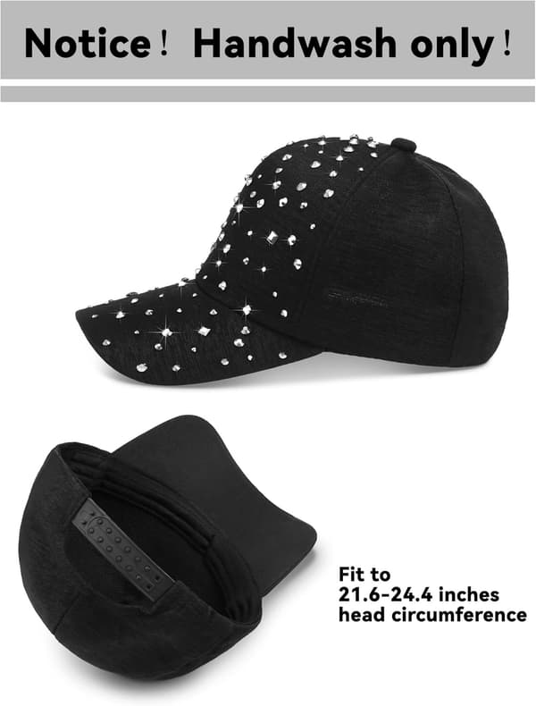 2 stk justerbar pustende rhinestone-caps