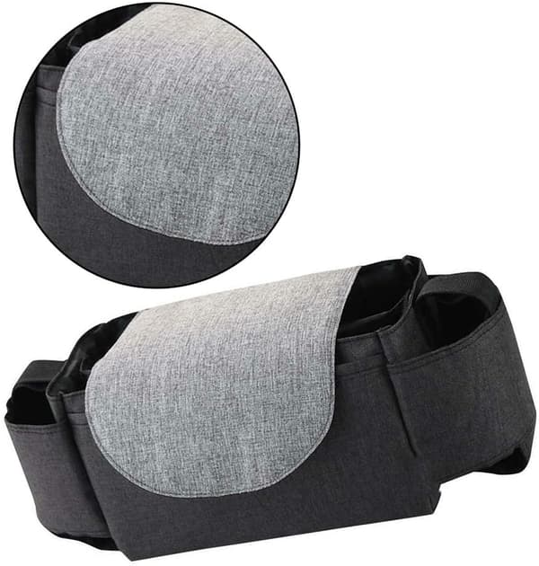 (Sort) Baby Buggy Organizer Baby Klapvogn Barnevogn Kopholder Tasker