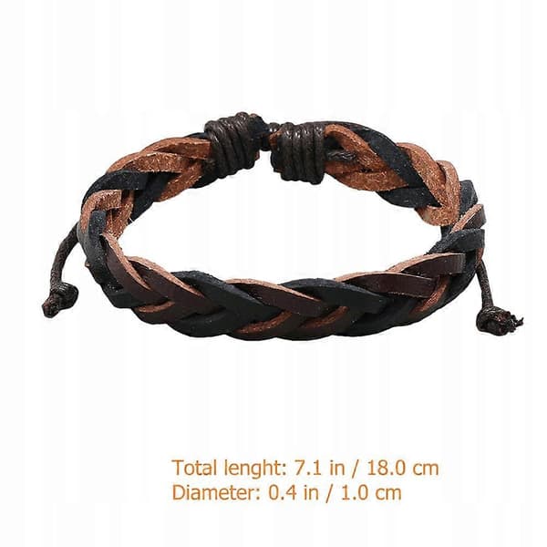 S-men Armband Läder Flätat Armband För Män multicolor