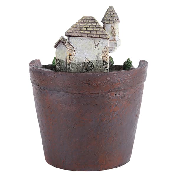 Creative Resin Succulent Plant Pot Container Herb Flower Basket Home Garden Decor Castle
