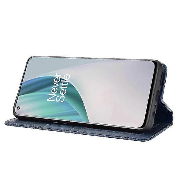 Etui til OnePlus Nord N10 5G Stativ Beskyttelse Magnetisk Lukning Læder... [DB] Blå Blue