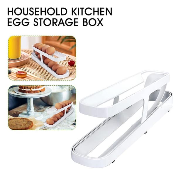 Eggkurv 2 etasjer PP hvit eggbeholder eggbeholder