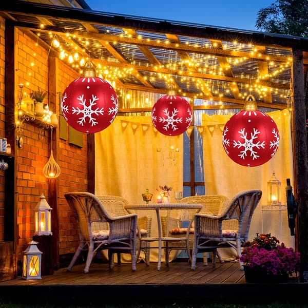 (Snowflake) 60 cm Giant Large Inflatable Christmas Ball PVC Inflatable