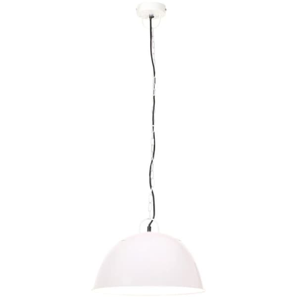 Pendellampe vintage industristil 25 W hvit rund 41 cm E27