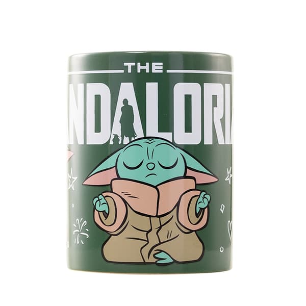 Mandalorian Grogu-mugg 440 ml med teddyöverdrag 456