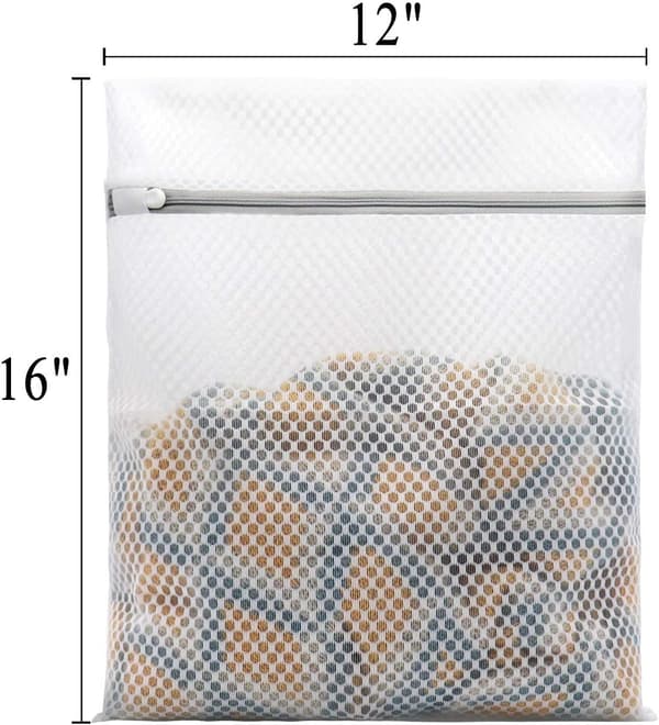 3-pak holdbare vaskenet i bikagemønster, velegnet til sart tøj 30*40cm