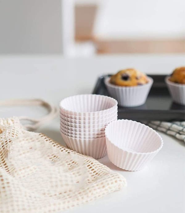 12-pak genanvendelige muffinsforme - Premium silikone, miljøvenlig, B