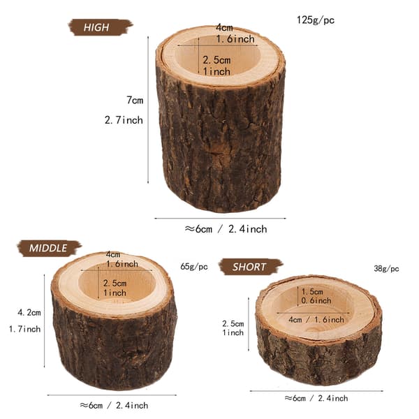 Wooden Candle Holders Rustic for Home Wedding Creative Decoration Comb