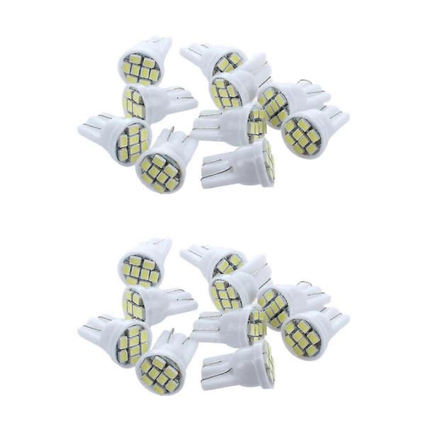 20x T10 194 168 Lamppu 8 LED Valkoinen Autoon