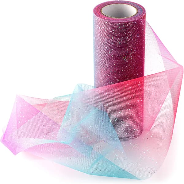 Sateenkaari glittertylli, Tutuhame, Tutu, Pöytäliinanauha-yux