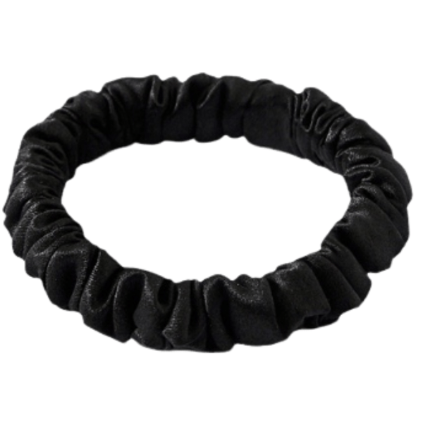 Silk Hair Scrunchies for Women, 2-pack Grey