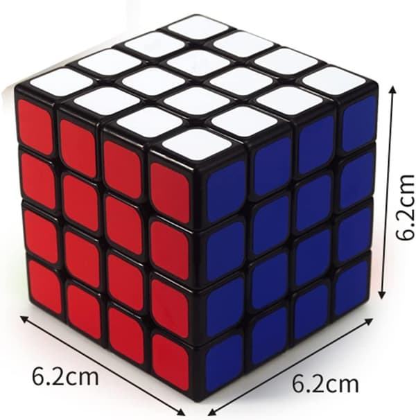 Speed Cube 4x4x4, 62mm Magic Cube, Klassisk hjärngympa Tävlingsträning för vuxna och barn