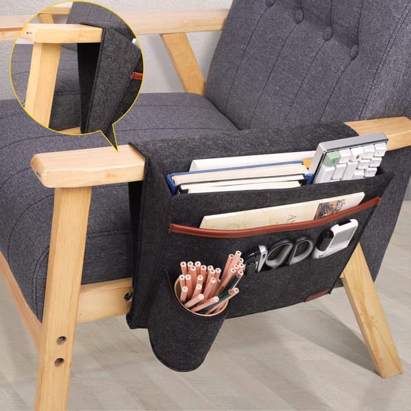 Hanging Bedside Caddy, Bed Organizer, Bedside Table for Kids, Hanging Storage, Bedside Pocket with 5 Compartments