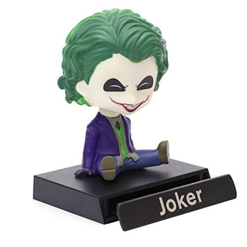 Karaktär bobblehead-docka med mobilhållare/mobiltelefonställ för instrumentbräda (lila)