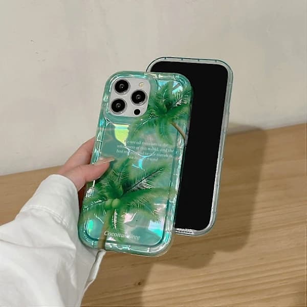 Silikon+PC-telefondeksel for iPhone 15 Pro IMD-mønster Telefondeksel Engros Mobiltelefontilbehør