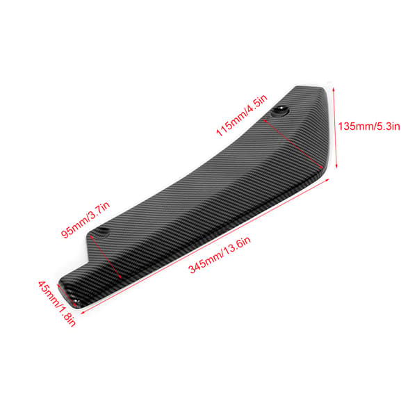 Universal Spoiler Kulfiber Tekstur Bagkofanger Læbe Diffusor Splitter Deflektor