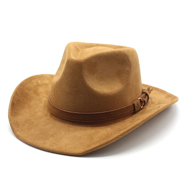 Tweed Hatt Mocka Western Cowboy Bowler Hatt - Khaki