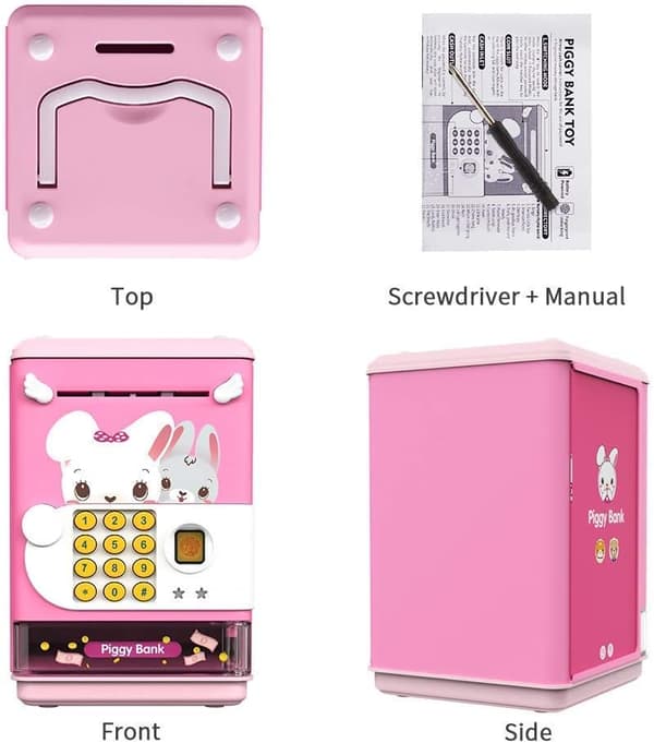 Elektronisk sparegris legetøj - (Pink genopladelig version) Mini di