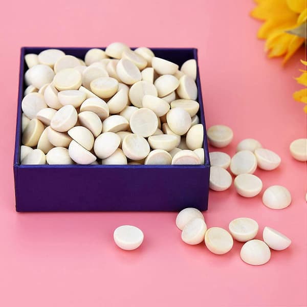 300 stk Delte Trekuler Ubehandlede Halvkuler Halvrunde Håndverkskuler