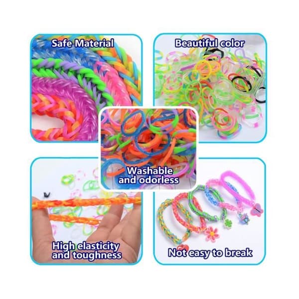 Elastisk armbåndssæt - Ikke specificeret - 32 farver - 1500 elastikker - Miljøvenligt materiale - Til børn [YJD] 32 farver 32 Colors
