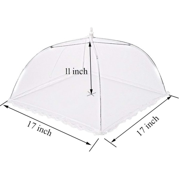 (6-pak) Store og høje 17x17 Pop-Up Mesh Mad Dæk-telte
