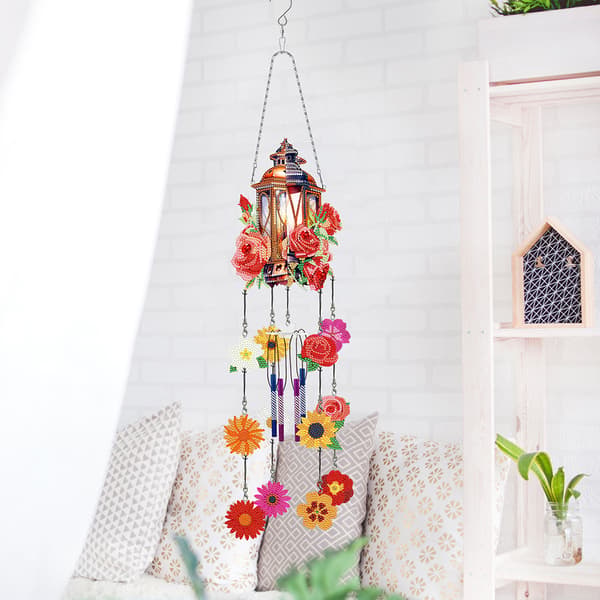 DIY Diamond Painting Wind Chime Kit Sturdy Charming Decorative Props for Balcony Patios