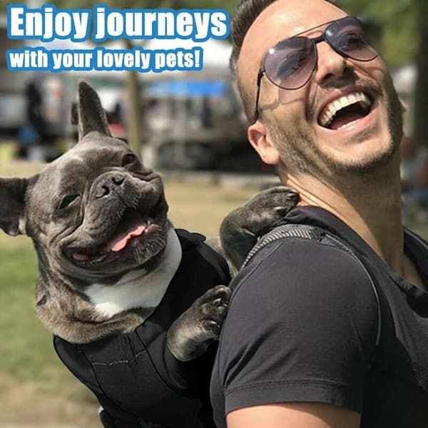 Dog Carrier Backpack with Waterproof Lining, Small Pet Backpack for Hiking, Cycling, Size L: 57 x 12 x 28 cm