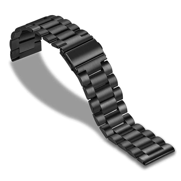Udskiftningsmetalurrem, hurtigudløserarmbånd i rustfrit stål med spænde, 22 mm bredde til mænd og kvinder