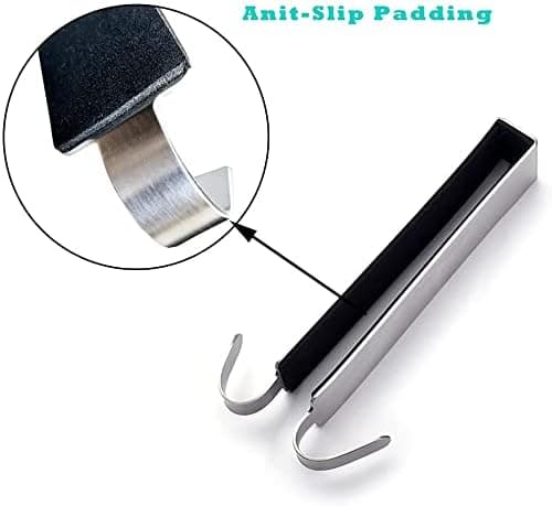 Two Extended Shower Door Hooks, 2 per box. Hook Frameless Glass Shower Door Hook. Double Towel Hook (Silver) Silver Silver