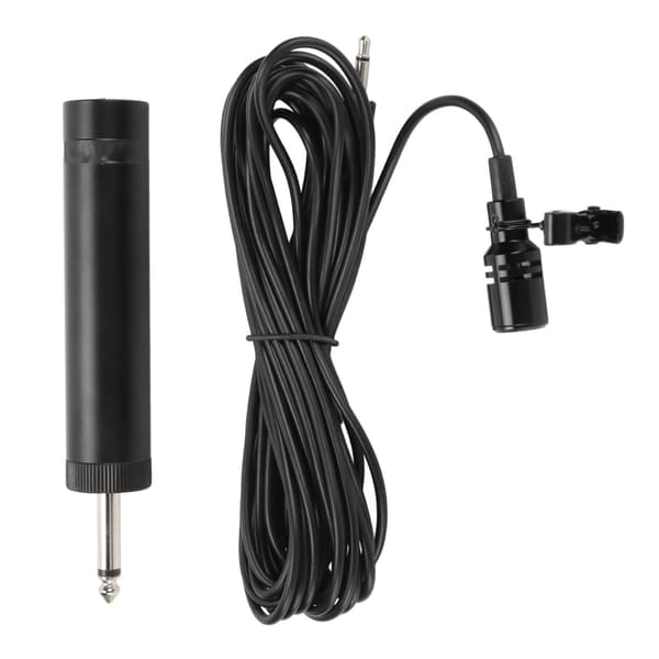 Wired Lavalier Microphone Noise Cancelling Omnidirectional Condenser Lapel Mic with 3.5mm 6.5mm Jack for Instrument Mixer