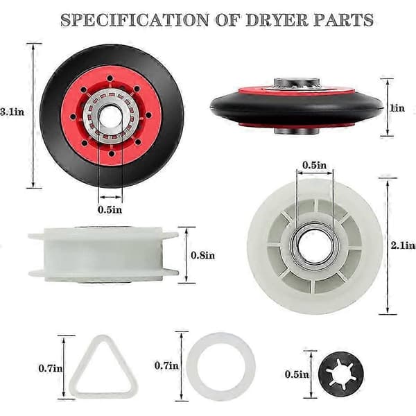 4392067 Dryer Repair Kit for , , , Dryer Includes WPW10314173 Drum Roller [DB] As Shown As Shown