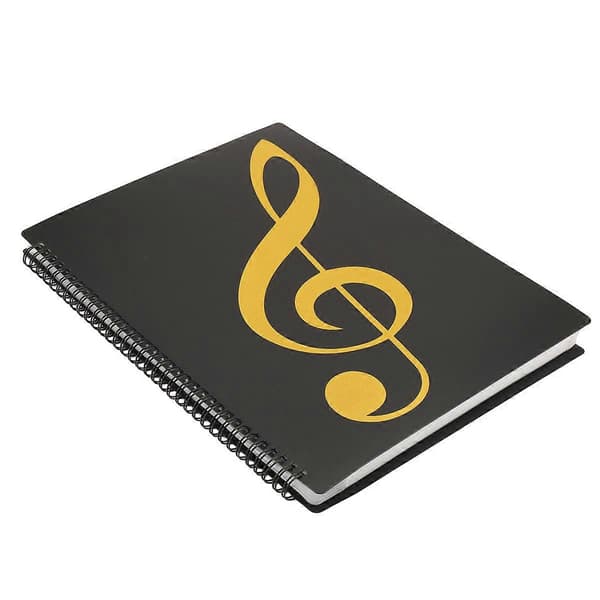 Sheet Music Folder, 60 Pages, Notes/Holder, Fits A4 Letter Size, Writable & Removable Choir Fo