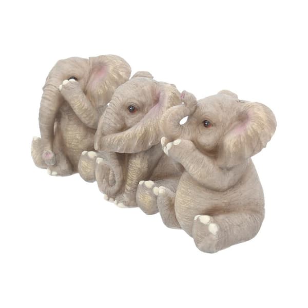 Kolme vauvaelefanttia, hahmo 8cm harmaa
