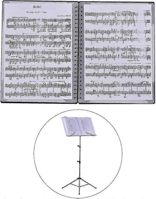 Musikmappe til Noder - A4-brevstørrelse, Dobbeltsidet, Musikmappe til Noder En (shikai)