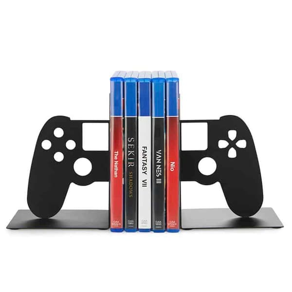 Balvi Bogstøtte &amp; Videospilholder Joypad Svart Metall