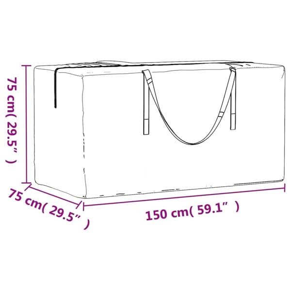 vidaXL Tyynykassi musta 150x75x75 cm polyeteeni Musta Svart 900