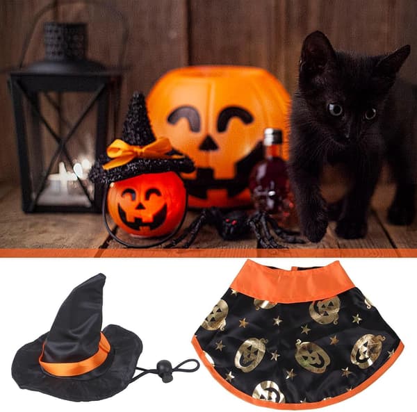 Halloween-kostume, heksehue, åndbar, kasket sæt -