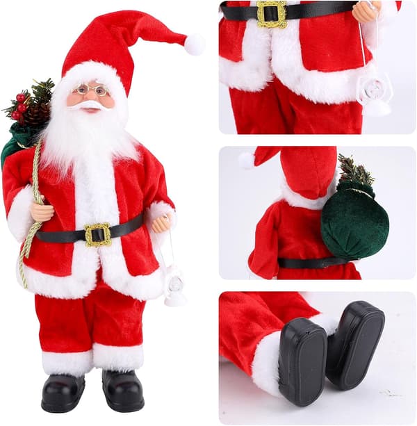 Julemand 30cm, Stående, Rød Jul Traditionel Minifigur