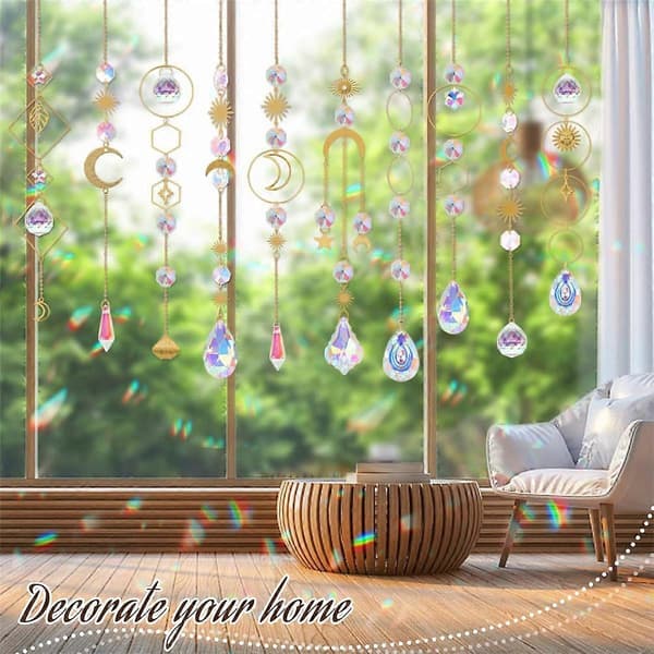 200 Pcs Crystals, Crystal Suncatchers, Gold