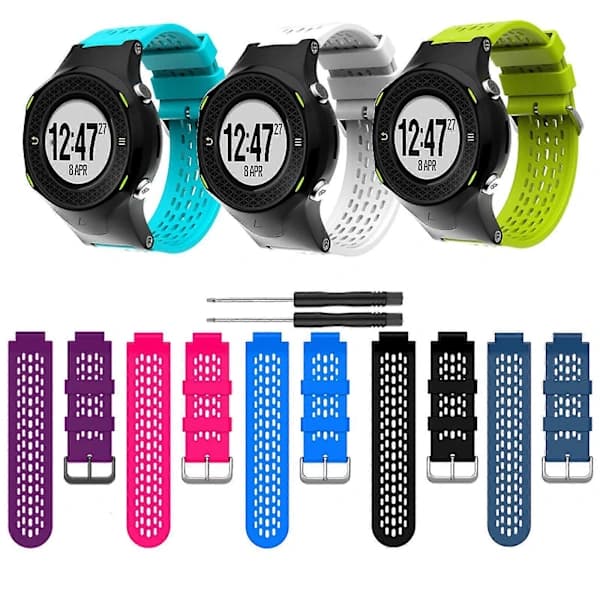 Soft Silicone Replacement Watch Strap Breathable Sport Watch Band For Garmin- Approach S4/s2 Vivoactive Blue