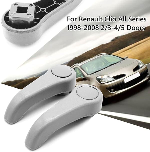 Justerbart setehåndtak, 1/2 sett, for Clio Mk2 Twingo 1998-2008, Erstatning for setejusteringshåndtak