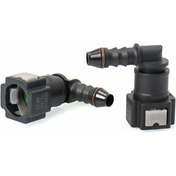 2-pack Fuel Line Connector, Fuel Hose Coupling, 90 Degree