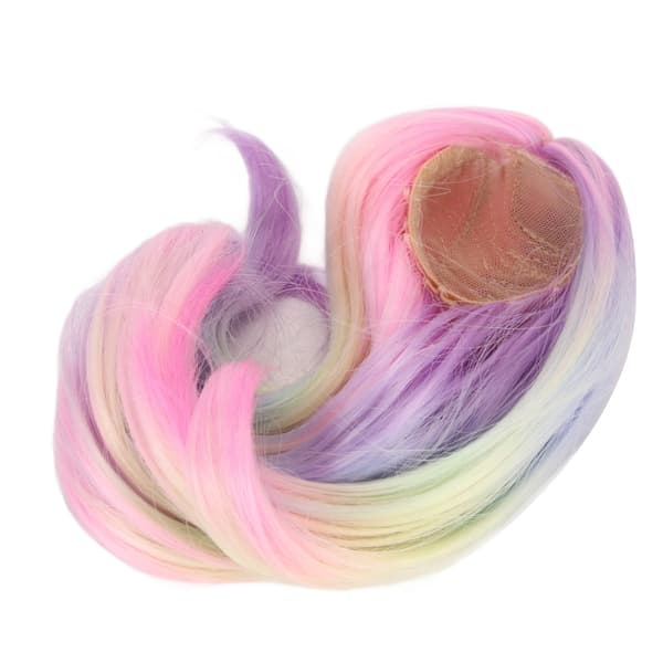 1/6 BJD Doll Wig Simulation Scalp Soft High Temperature Silk Doll Replacement Hair Wig for 15.5-17cm Head Circumference Iridescence