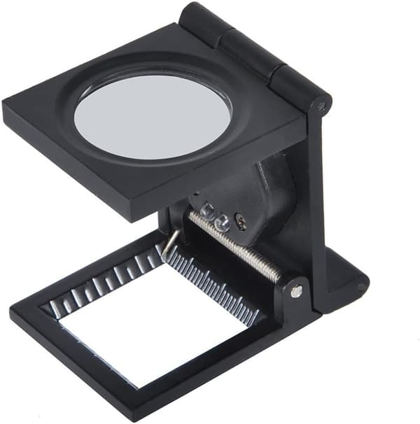 Stoflup - LED 10X Linse Sammenklappeligt Stativ Stof Stof Squa