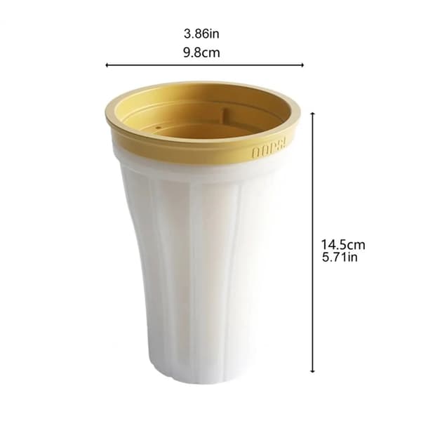 Squeeze Cup Maker, Slush Smoothie Cup, Slushy Maker Cup, Magic Quick Frozen Sundae, Ice Shake Cup, Bærbar Hjemmelavet Smoothie Kop (Gul)