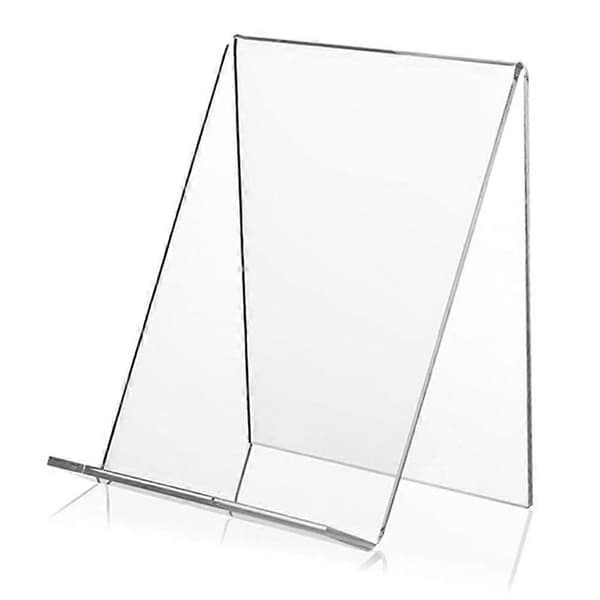 10x Akryl Bokstöd Med Hyllplan, Transparent Akryl Display Stativ, Klar Tablethållare För Böcker