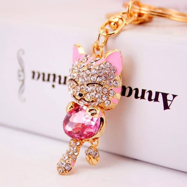 Rosa Bling Bling Krystal Rhinestone Sød Dyr Sød Lykke Ca