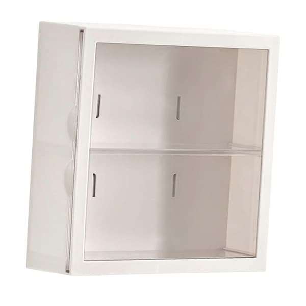Display Cabinet, Clear Wall-Mounted or Desktop 2-Tier Storage Box Cabinet Organizer for Mini Toys, Collections or Stones