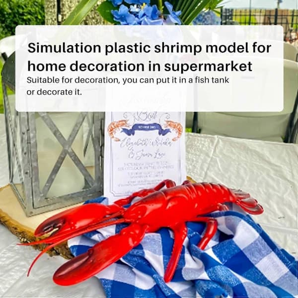 12 x 5 inch Large Lobster for Display Artificial Marine Animal Decoration